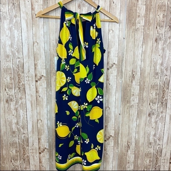 Trina Turk Rancho Lemon Print High Halter Dress Size XS - Picture 8 of 13